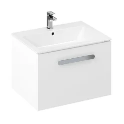 Itton Bathroom Britton MyHome 600mm Wall Hung Single Drawer Vanity Unit - White