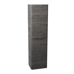 Monza­­ Bathroom Monza Graphite Oak Tall Wall Hung Storage Unit - 1500mm High