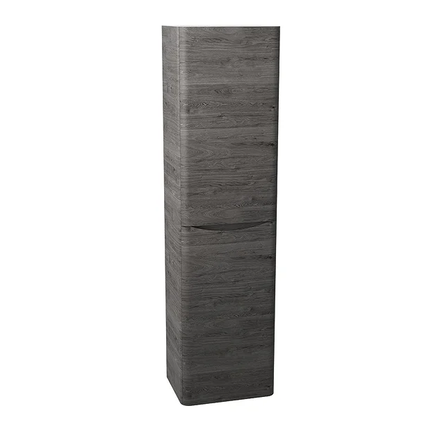 Monza Bathroom Monza Graphite Oak Tall Wall Hung Storage Unit - 1500mm High 1 Monza Bathroom Monza Graphite Oak Tall Wall Hung Storage Unit - 1500mm High