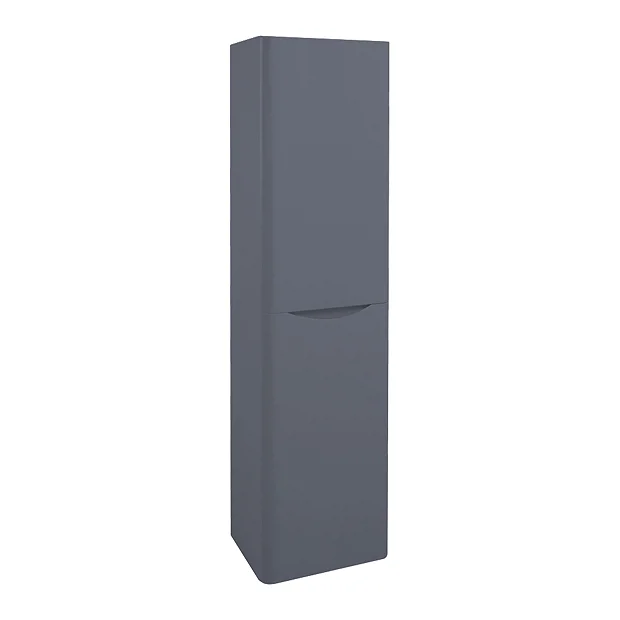 Monza Bathroom Monza Matt Grey Tall Wall Hung Storage Unit - 1500mm High 1 Monza Bathroom Monza Matt Grey Tall Wall Hung Storage Unit - 1500mm High