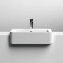 Alternative view of Hudson Reed 570mm 1TH Rectangular Semi-Recessed Basin