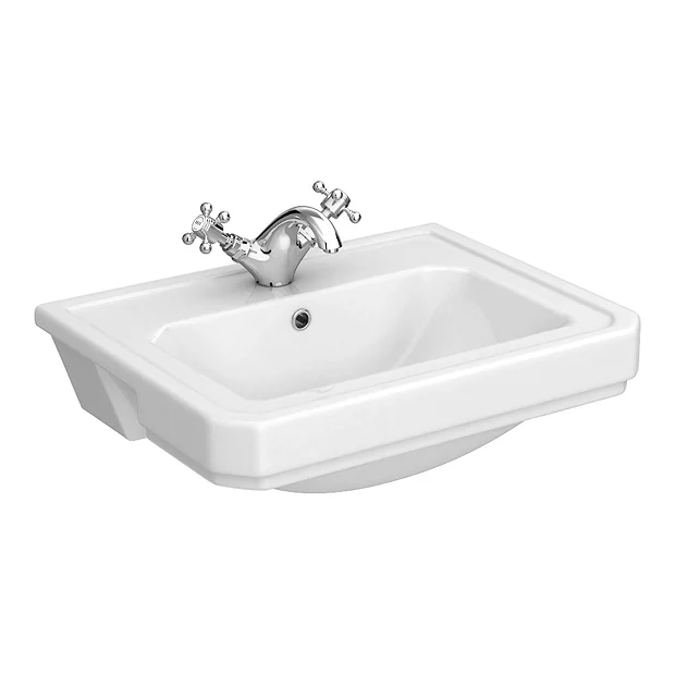 Nui Carlton 560 X 450mm 1TH Semi Recessed Basin 2 Nui Carlton 560 X 450mm 1TH Semi Recessed Basin - Image 2