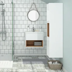 Victorian Plumbing Haywood 1400mm Gloss White / Natural Oak Wall Hung Tall Unit -Default Template 3 nfc961 d3