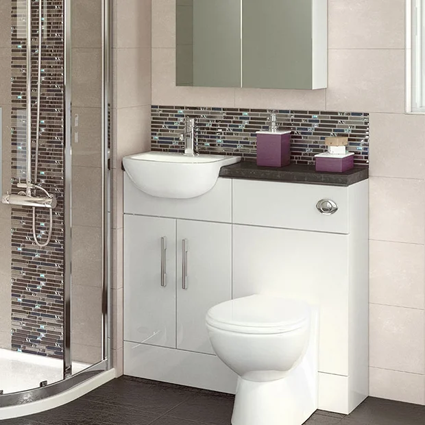 Hudson Reed 500x255mm Gloss White Compact Vanity Unit 1 Hudson Reed 500x255mm Gloss White Compact Vanity Unit
