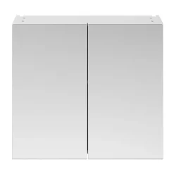 Klyn Bathroom Brooklyn 800mm Gloss White Bathroom Mirror Cabinet - 2 Door -Default Template 3 off119 d2