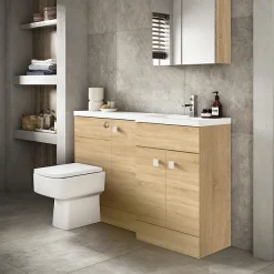 Hudson Reed 500x355mm Natural Oak Full Depth Vanity Unit