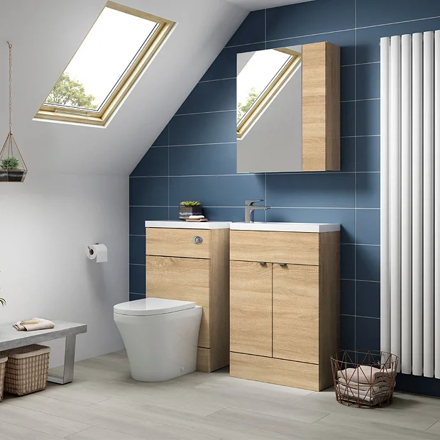 Hudson Reed 600mm Natural Oak 75/25 Mirror Unit 1 Hudson Reed 600mm Natural Oak 75/25 Mirror Unit