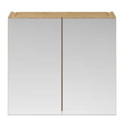 Klyn Bathroom Brooklyn 800mm Natural Oak Bathroom Mirror Cabinet - 2 Door -Default Template 3 off319 d2