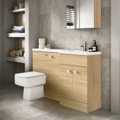 Hudson Reed 1250mm Wide Natural Oak Plinth
