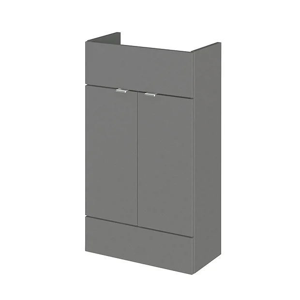 Hudson Reed 500x255mm Gloss Grey Compact Vanity Unit 2 Hudson Reed 500x255mm Gloss Grey Compact Vanity Unit - Image 2