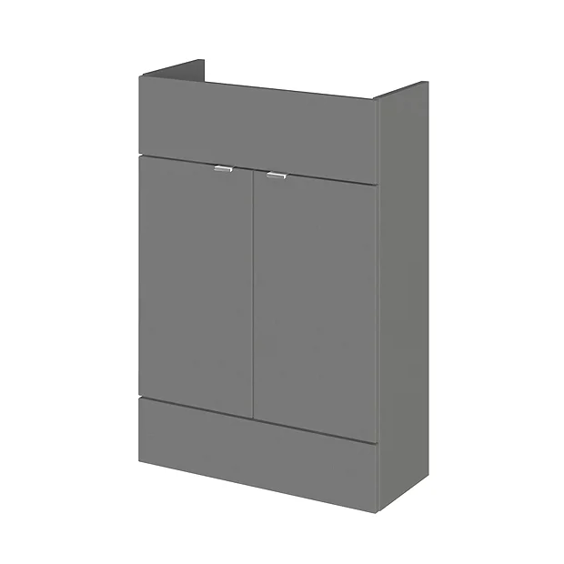 Hudson Reed 600x255mm Gloss Grey Compact Vanity Unit 2 Hudson Reed 600x255mm Gloss Grey Compact Vanity Unit - Image 2