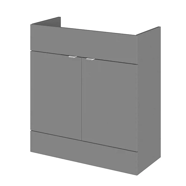 Hudson Reed 800x355mm Gloss Grey Full Depth Vanity Unit 2 Hudson Reed 800x355mm Gloss Grey Full Depth Vanity Unit - Image 2