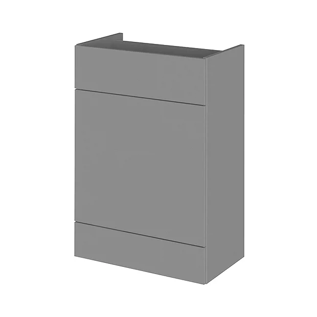 Hudson Reed 600x355mm Gloss Grey Full Depth WC Unit 2 Hudson Reed 600x355mm Gloss Grey Full Depth WC Unit - Image 2