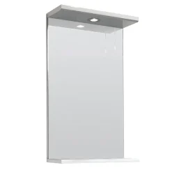 Nuie Delaware High Gloss White Illuminated Mirror W450 X D170mm