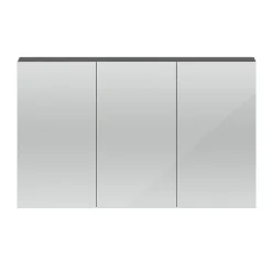 Hudson Reed 1350mm Gloss Grey 3 Door Mirror Cabinet -Default Template 3 qua010 detail1