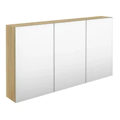 Hudson Reed 1350mm Natural Oak 3 Door Mirror Cabinet -Default Template 3 qua012 lrg1
