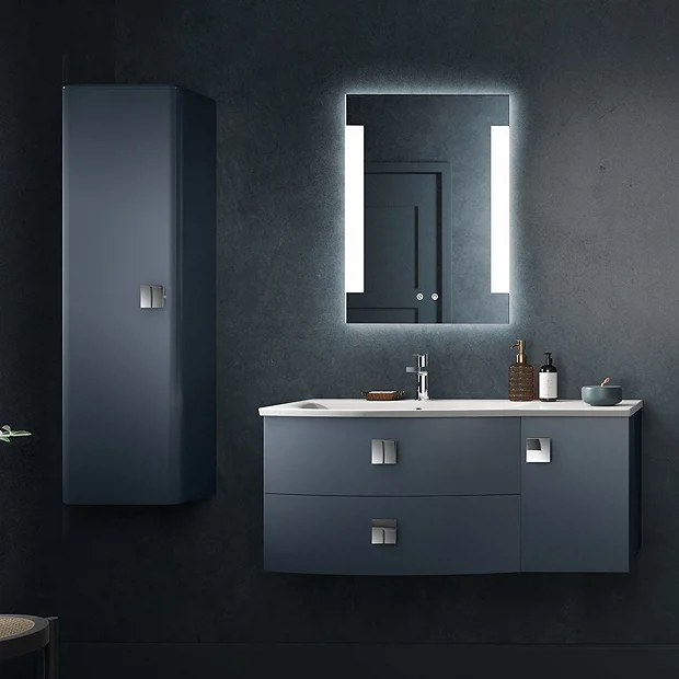 Hudson Reed Sarenna 350mm Wall Hung Tall Unit - Mineral Blue 1 Hudson Reed Sarenna 350mm Wall Hung Tall Unit - Mineral Blue