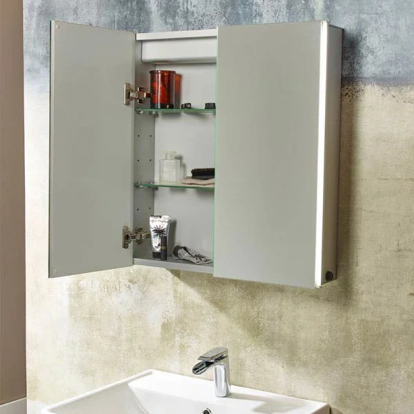 Tavistock Sleek Double Door Cabinet With LED Lighting 1 Tavistock Sleek Double Door Cabinet With LED Lighting