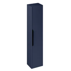 Alternative view of Itton Bathroom Britton Shoreditch Wall-Hung Tall Cabinet With Black Handle - Matt Blue