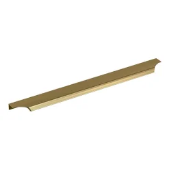 Itton Bathroom Britton Shoreditch Wall-Hung Tall Cabinet With Brass Handle - Matt Blue