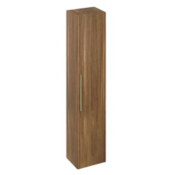 Alternative view of Itton Bathroom Britton Shoreditch Wall-Hung Tall Cabinet With Brass Handle - Caramel