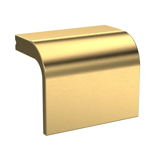 Venice Abstract White Wall Hung Tall Storage Cabinet With Brushed Brass Square Drop Handle 3 Venice Abstract White Wall Hung Tall Storage Cabinet With Brushed Brass Square Drop Handle - Image 3
