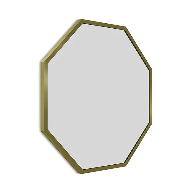 Arezzo Brushed Brass 600mm Octagon Mirror 2 Arezzo Brushed Brass 600mm Octagon Mirror - Image 2