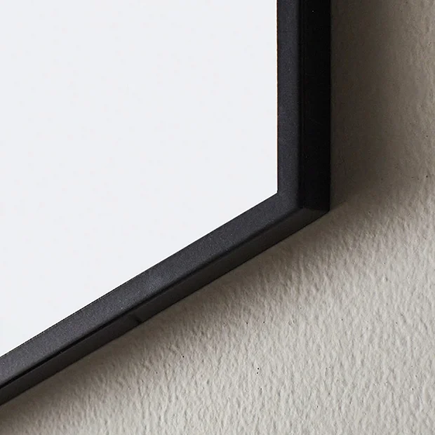 Arezzo Matt Black 600mm Octagon Mirror 1 Arezzo Matt Black 600mm Octagon Mirror