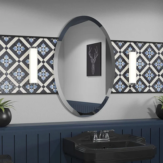 Venice 600 X 900mm Oval Bevelled Mirror 2 Venice 600 X 900mm Oval Bevelled Mirror - Image 2