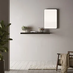 Venice Black Frame 500 X 750mm Rectangular Mirror