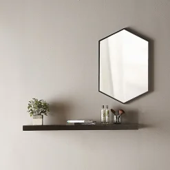 Venice Black 500 X 750mm Hexagonal Mirror
