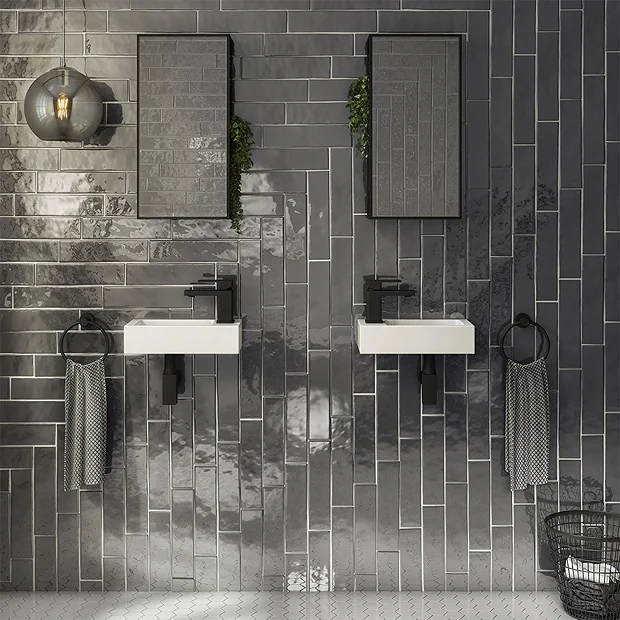 Venice Black 300 X 600mm Mirror With Open Shelves 1 Venice Black 300 X 600mm Mirror With Open Shelves