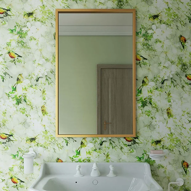Venice Brushed Brass 400 X 700mm Rectangular Mirror 4 Venice Brushed Brass 400 X 700mm Rectangular Mirror - Image 4