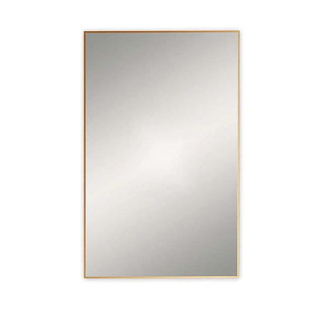 Venice Brushed Brass 400 X 700mm Rectangular Mirror 2 Venice Brushed Brass 400 X 700mm Rectangular Mirror - Image 2