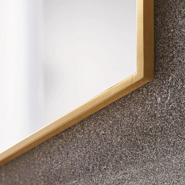 Venice Brushed Brass 500 X 800mm Rectangular Mirror 3 Venice Brushed Brass 500 X 800mm Rectangular Mirror - Image 3