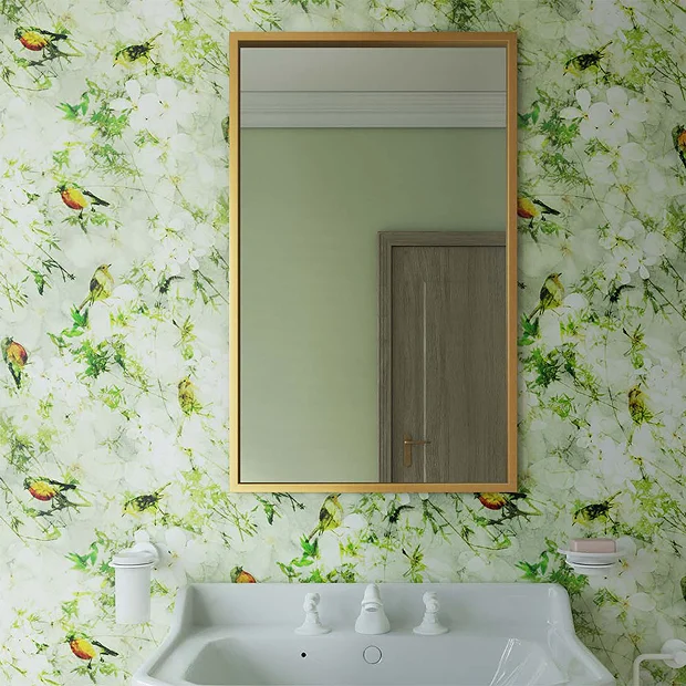 Venice Brushed Brass 500 X 800mm Rectangular Mirror 1 Venice Brushed Brass 500 X 800mm Rectangular Mirror