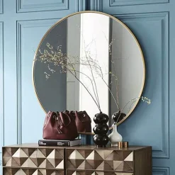 Venice Brushed Brass 600mm Round Mirror 8 Venice Brushed Brass 600mm Round Mirror -Default Template 3 venr60bra d2 1