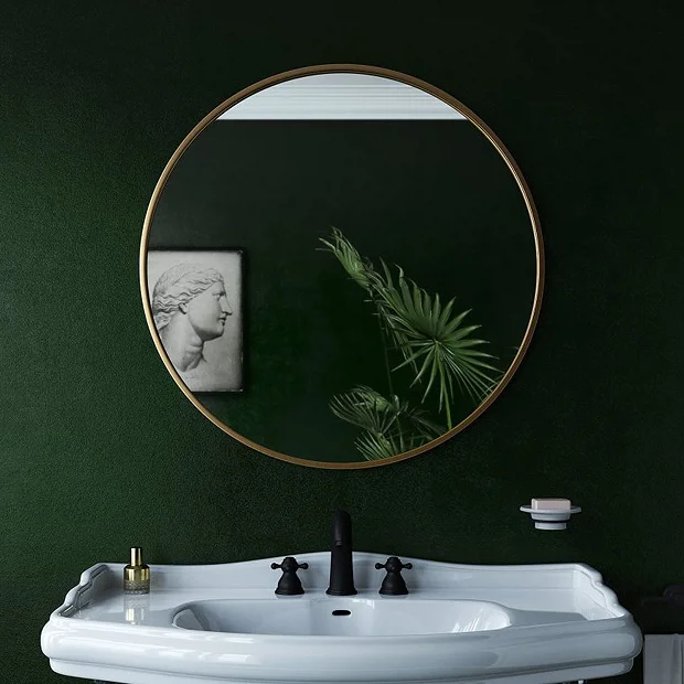 Venice Brushed Brass 600mm Round Mirror 5 Venice Brushed Brass 600mm Round Mirror - Image 5