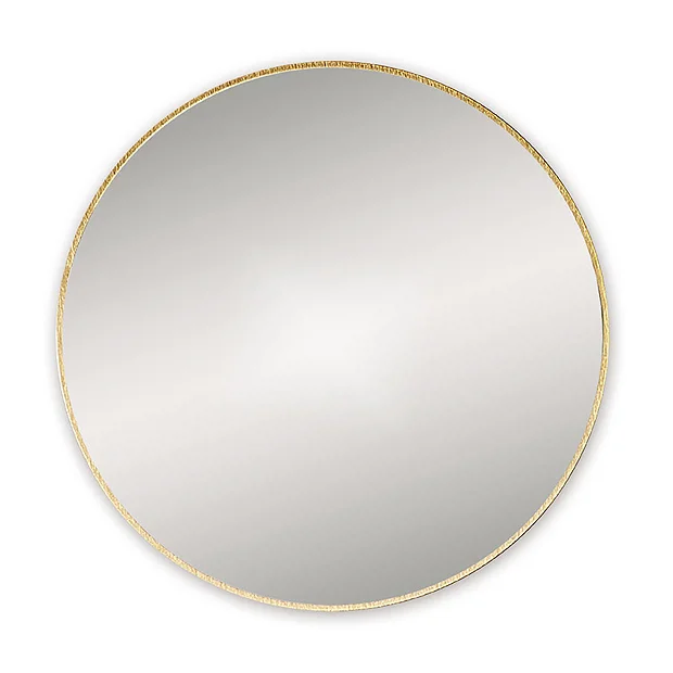 Venice Brushed Brass 600mm Round Mirror 2 Venice Brushed Brass 600mm Round Mirror - Image 2
