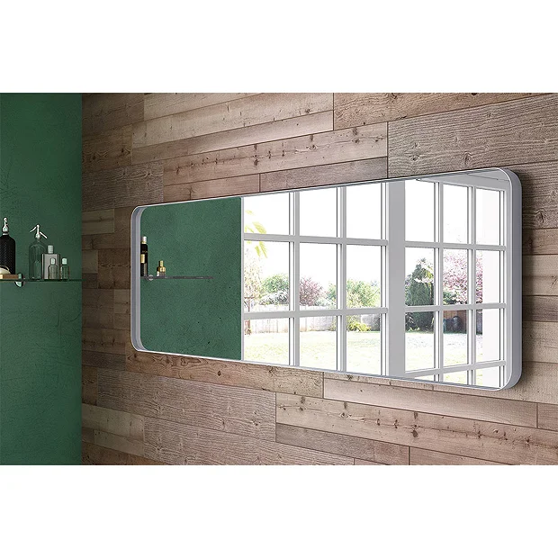 Venice White Frame 1500 X 500mm Rectangular Mirror 1 Venice White Frame 1500 X 500mm Rectangular Mirror
