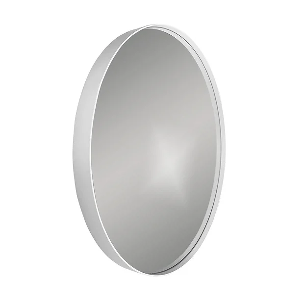Venice White Frame 750mm Round Mirror 2 Venice White Frame 750mm Round Mirror - Image 2