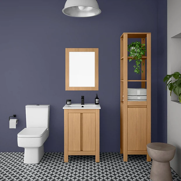 Valencia Naturale Oak Effect Framed Mirror 550 X 700mm 3 Valencia Naturale Oak Effect Framed Mirror 550 X 700mm - Image 3