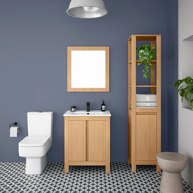 Valencia Naturale Oak Effect Framed Mirror 650 X 700mm 3 Valencia Naturale Oak Effect Framed Mirror 650 X 700mm - Image 3