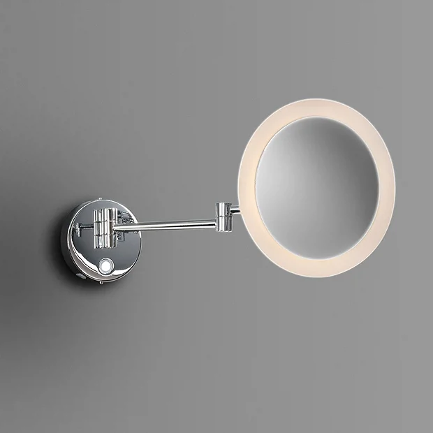 Venice Chrome Round 3x Magnifying LED Cosmetic Mirror 3 Venice Chrome Round 3x Magnifying LED Cosmetic Mirror - Image 3