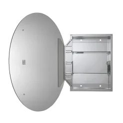 Croydex Orwell Single Door Oval Mirror Cabinet With FlexiFix -Default Template 3 wc101569 d1