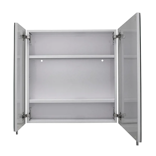 Croydex Wellington Double Door Bi-View White Steel Mirror Cabinet With FlexiFix 3 Croydex Wellington Double Door Bi-View White Steel Mirror Cabinet With FlexiFix - Image 3