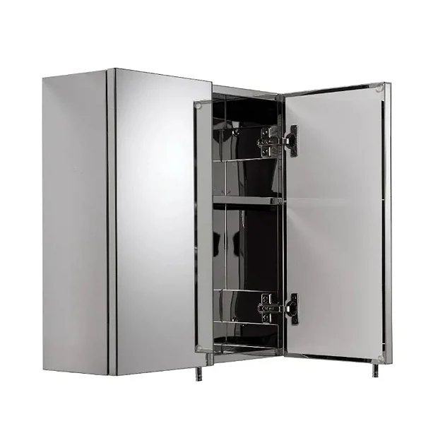 Croydex Avon Double Door Stainless Steel Mirror Cabinet 3 Croydex Avon Double Door Stainless Steel Mirror Cabinet - Image 3