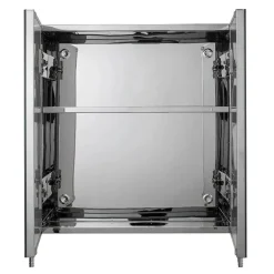 Croydex Avon Double Door Stainless Steel Mirror Cabinet