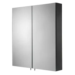 Croydex Dawley Matt Black 600mm Double Door Mirror Cabinet -Default Template 3 wc930221 d4